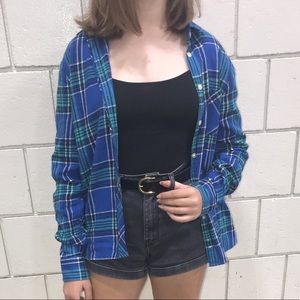 Multi-Colored Blue Flannel